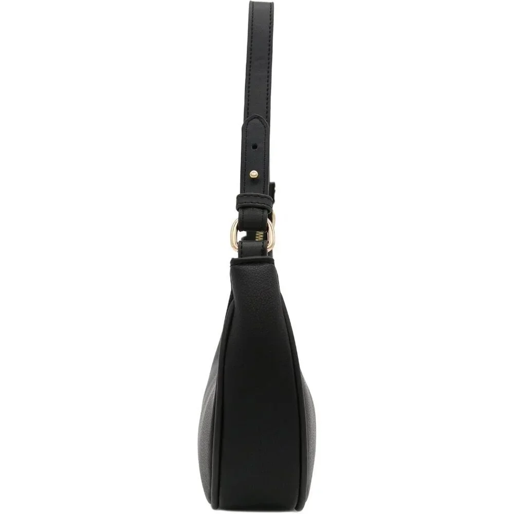 Women's Black Small Crescent Shoulder Bag Underarm Purse - Picture 4 of 7